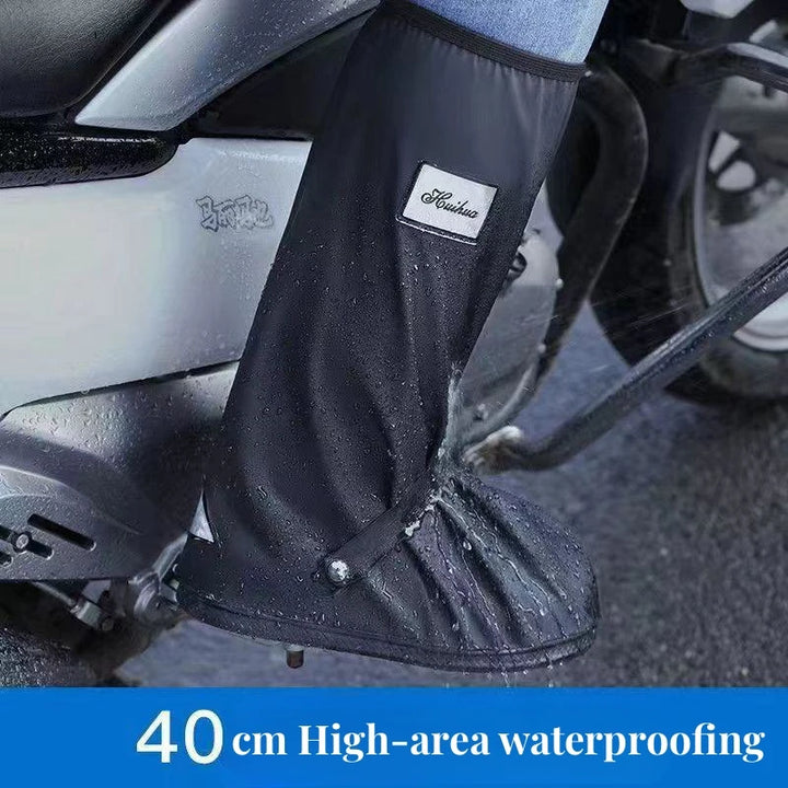 Black Waterproof High Top Rain Boot Covers Five4You