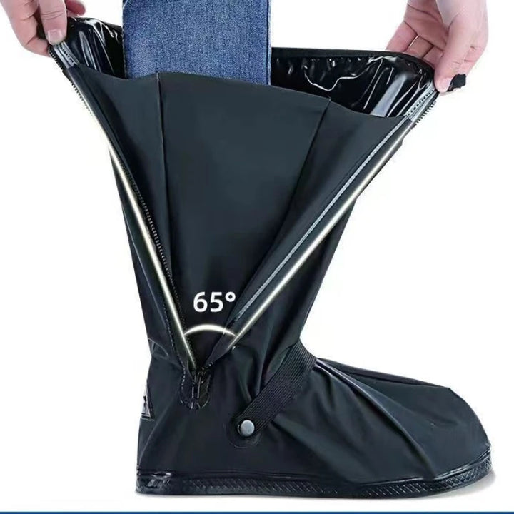 Black Waterproof High Top Rain Boot Covers Five4You