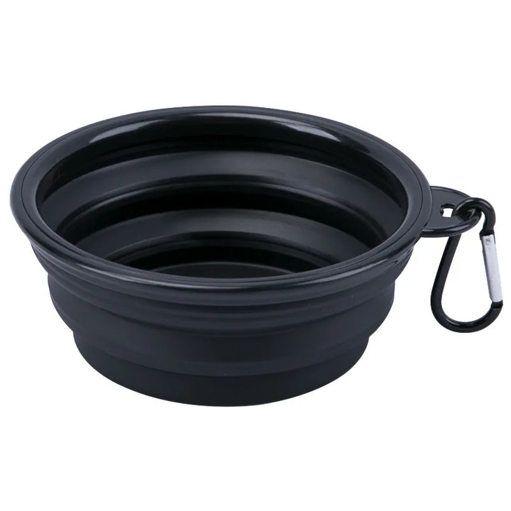 Collapsible Silicone Dog Bowl with Carabiner Five4You