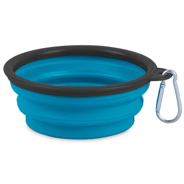 Collapsible Silicone Dog Bowl with Carabiner Five4You