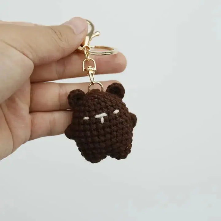 Cute Bear Couple Keychains: Kawaii Crochet Doll Keyrings for Bags & Keys, Bag Accessory, bag keychains, Bear Couple, Bear Keychains, Couple Gift, couple keychains, crochet dolls, crochet keyr