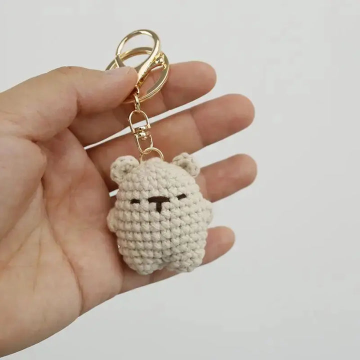 Cute Bear Couple Keychains: Kawaii Crochet Doll Keyrings for Bags & Keys, Bag Accessory, bag keychains, Bear Couple, Bear Keychains, Couple Gift, couple keychains, crochet dolls, crochet keyr