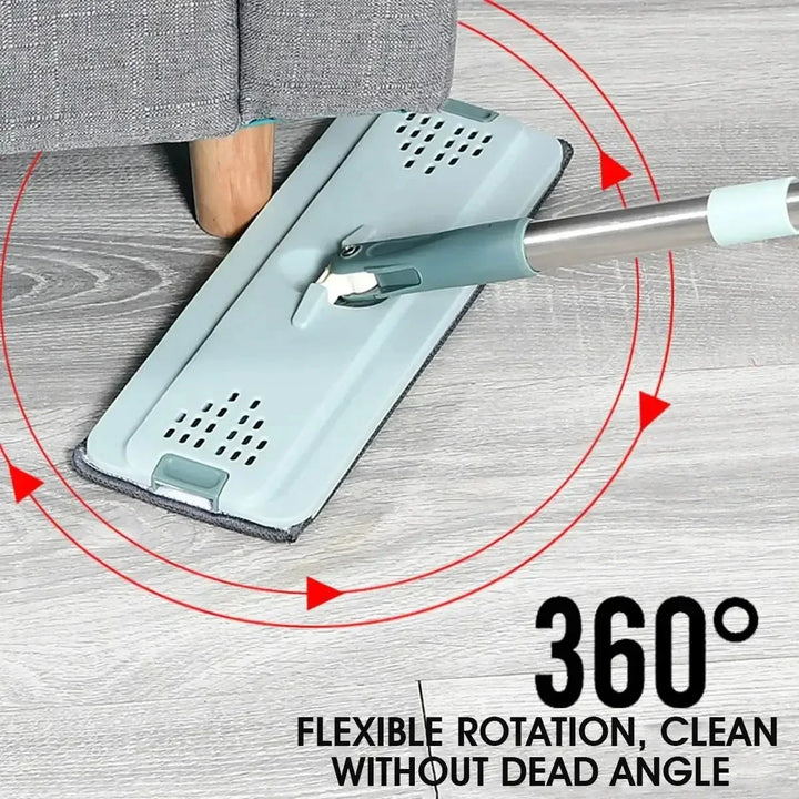 Flat Squeeze Mop with Bucket: Hands-Free Floor Cleaning Five4You