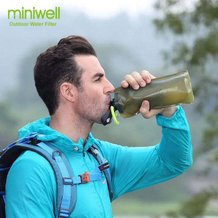 Miniwell Survival Portable Water Purification: Essential for Outdoor Adventures, Backpacking Water Filter, Camping Water Purification, Compact Purifier, Emergency Water, essential outdoor, es