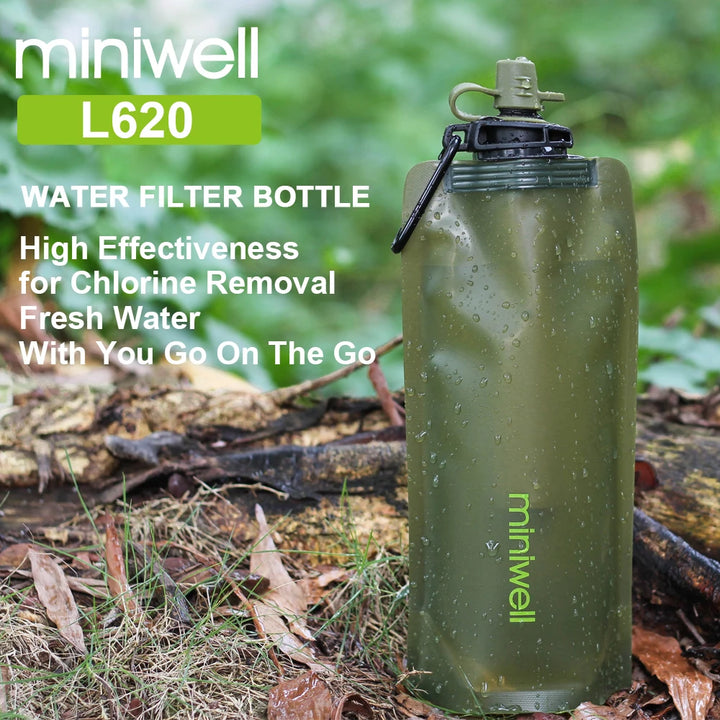 Miniwell Survival Portable Water Purification: Essential for Outdoor Adventures, Backpacking Water Filter, Camping Water Purification, Compact Purifier, Emergency Water, essential outdoor, es