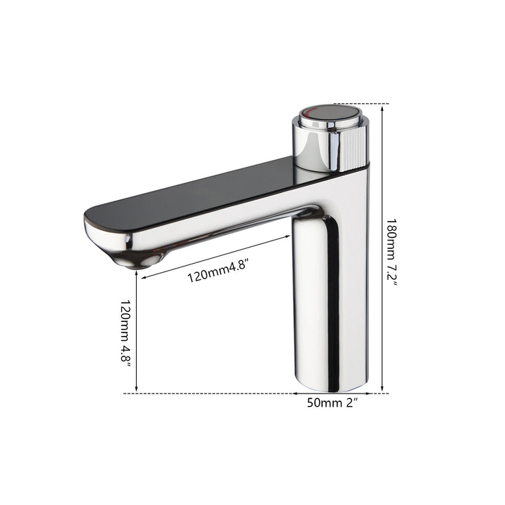 Modern Chrome LED Basin Faucet: High-Tech Water Generating Mixer, basin mixer, Bathroom Fixture, chrome basin, Chrome Basin Faucet, chrome faucet, Chrome Finish, High-Tech Basin Faucet, high-