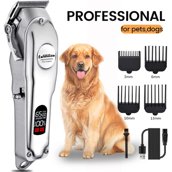 Professional Metal Dog Hair Clipper Rechargeable, dog grooming tool, metal clipper, metal dog clipper, Pet, Pet Accessories, pet clipper, pet hair clipper, professional clipper, professional 